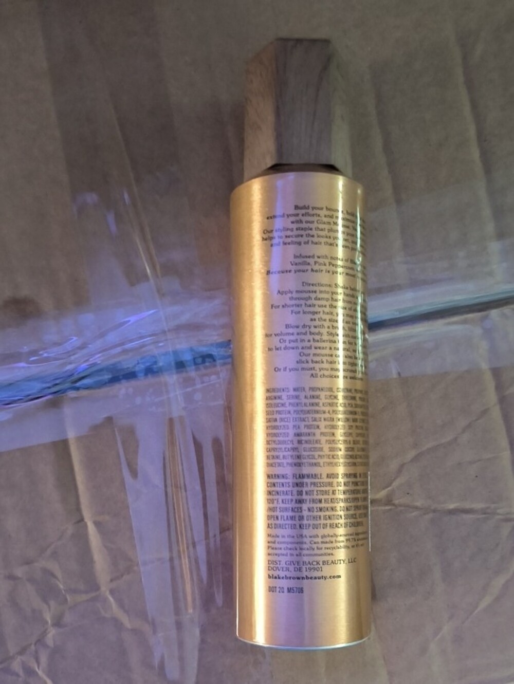 Blake Brown Glam Mousse - Metallic Bronze Bottle - Picture 2 of 2
